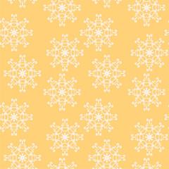 Seamless pattern print wallpaper with snowflakes winter season Christmas and New Year background 