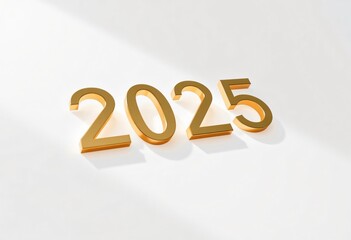 2025 3d letters in gold