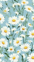 Cute daisy pattern wallpaper flower.