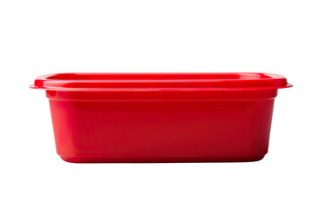 Red food container isolated on transparent background