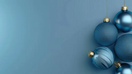 christmas balls banner with copy space for text