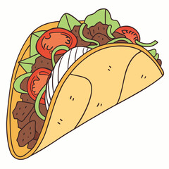 illustration of a sandwich with cheese