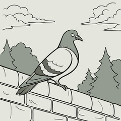 pigeons on the branch