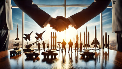Business negotiation involving military assets