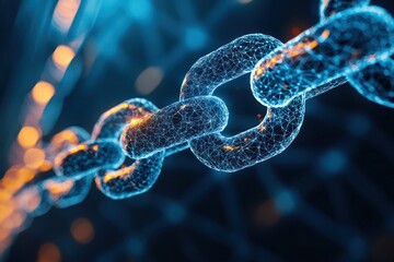 Innovation and blockchain concept featuring digital advancements and technology integration