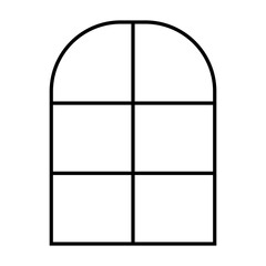 Simple Flat Home Decoration Room Window Icon