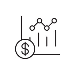 Transaction Summary Icon with Chart, Representing Spending Overview, Financial Tracking, and Expense Management