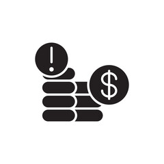 Emergency Fund Icon with Exclamation Mark, Representing Backup Funds, Financial Safety Net, and Unexpected Expenses