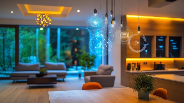 Intelligent Lighting Solutions, innovative energy-efficient systems utilizing IoT technology to dynamically adjust brightness based on room occupancy for optimal energy use.