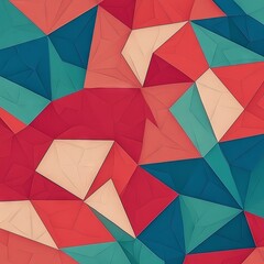 Abstract geometric pattern featuring colorful triangular shapes.