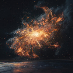 Witnessing the celestial dance of a supernova as it illuminates the night sky