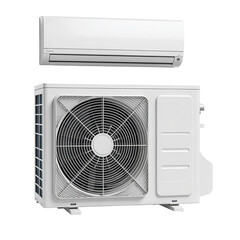 Fototapeta premium Air conditioner split system on transparent background