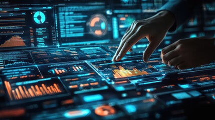 Marketing and finance strategy concept, with abstract visuals emphasizing the intersection creative campaigns, data analysis, and financial growth