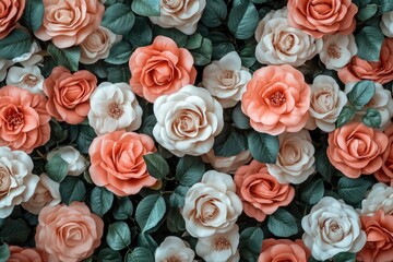 Roses in a garden setting