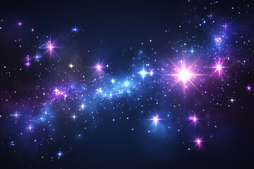 Fototapeta premium Vibrant cosmic background with stars