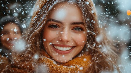 Fototapeta premium A group young professionals celebrating the winter holidays in the office, full laughter and teamwork.