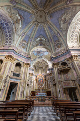 Obraz premium ALESSANDRIA, ITALY - SEPTEMBER 9, 2024: The baroque church Chiesa di San Lorenzo 