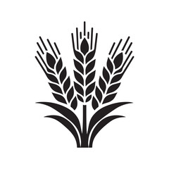 Elegant Wheat Bundle Silhouette Vectors for Farm and Nature Designs