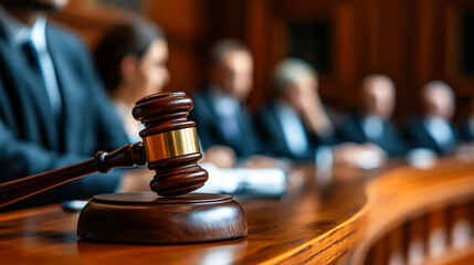 Lawyer in Courtroom Deposition