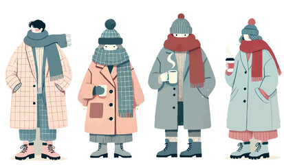 Warm Winter Outfits on Cold Snowy Day