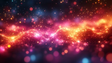 Obraz premium An abstract representation of a glowing brain formed from vibrant beams of light in a dark setting