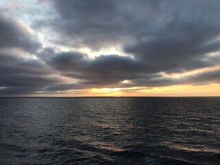 sunset over the sea