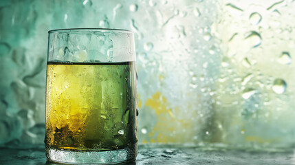 pouring water into glass