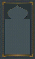 Muslim prayer rug illustration design. Ramadan Greeting card , Muslim and islamic representative window pattern.