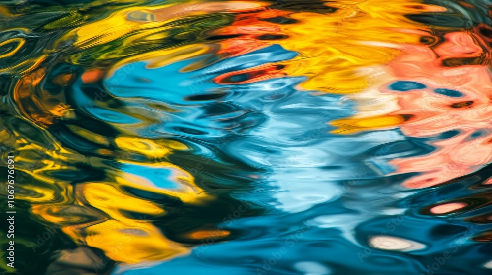 Aufkleber this image presents a colorful abstract fluid pattern with bold swirls, depicting a creative and vib