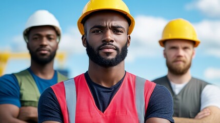 A Diverse Group of Highly Skilled Professionals Dressed in Construction Gear and Stylish Business Attire