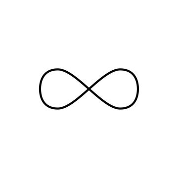 Infinite icon Thin line vector illustration set
