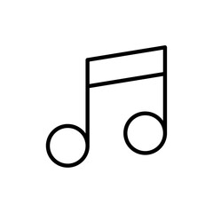 Music note icon Thin line vector illustration set