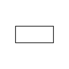 Fototapeta premium Rectangle icon Thin line vector illustration set