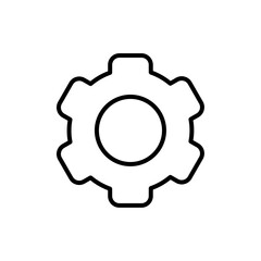 Settings icon Thin line vector illustration set