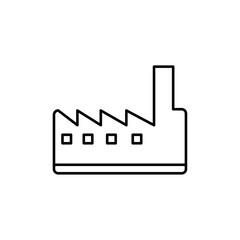 Factory icon Thin line vector illustration set