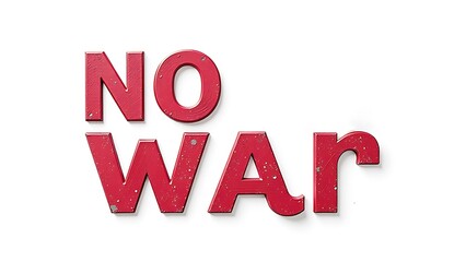 No war on a white background