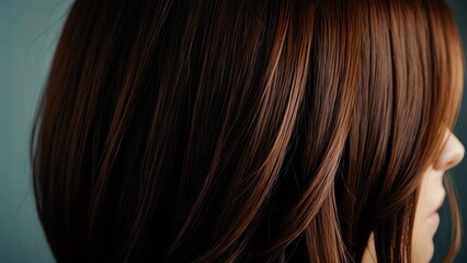 Close-up of a woman's coloured hair on the half background
