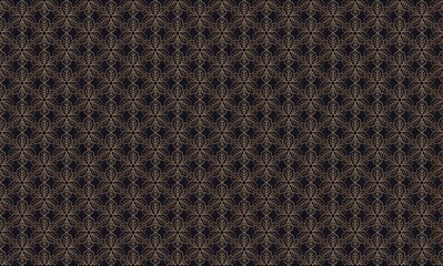 Retro patterns in gold, lined up one after the other.