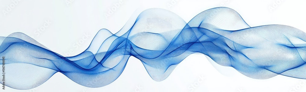 Poster abstract blue curved lines background - dynamic and elegant visual perfect for modern designs and di
