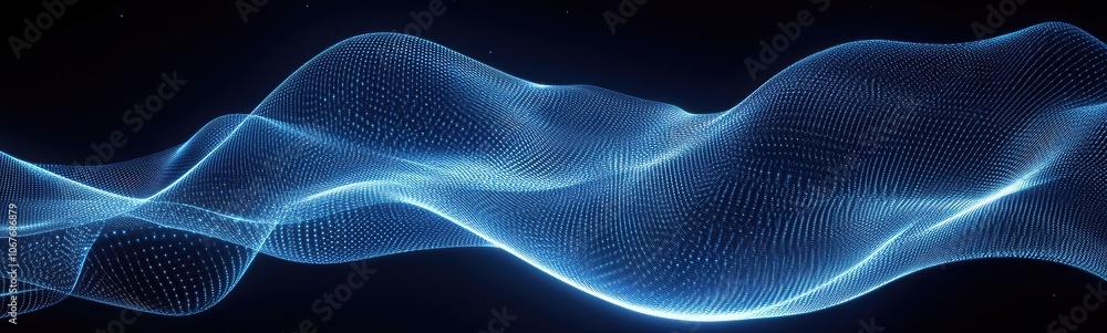 Poster abstract blue curved lines background - dynamic and elegant visual perfect for modern designs and di