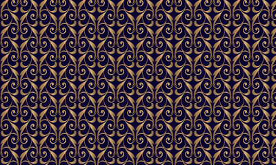 Retro patterns in gold, lined up one after the other.