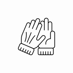 garden gloves icon sign vector