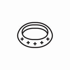 golden ring icon sign vector