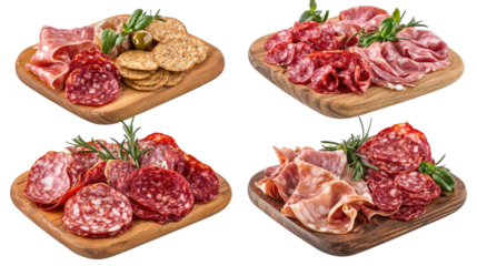 Italian Appetizer Charcuterie Boards on Wooden Platters for Gatherings Generative AI