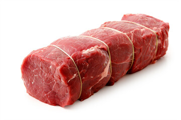 Obraz premium A piece of beef tenderloin roast isolated on white