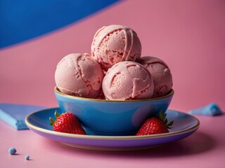 Pink Strawberry Ice Cream Delight