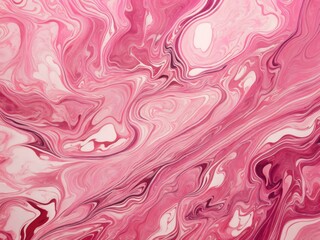 Pink Marble Fluid Art
