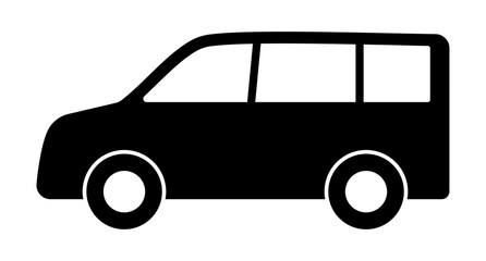 ミニバンのシルエットアイコン