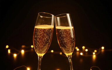 two glasses of champagne