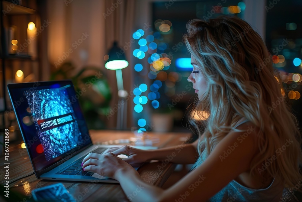 Poster business computer targeted by ransomware malware in cyber attack